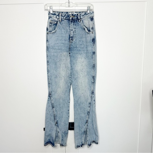 Tiger Mist Adelpha high waist acid wash jeans XXS 24” flare 90’s Y2K high rise - Picture 6 of 13